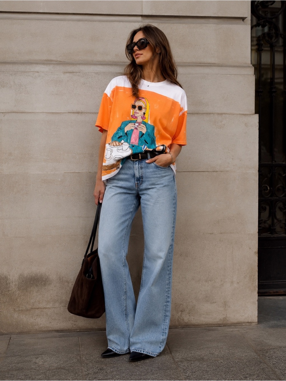 Zara graphic shirt preloved good large